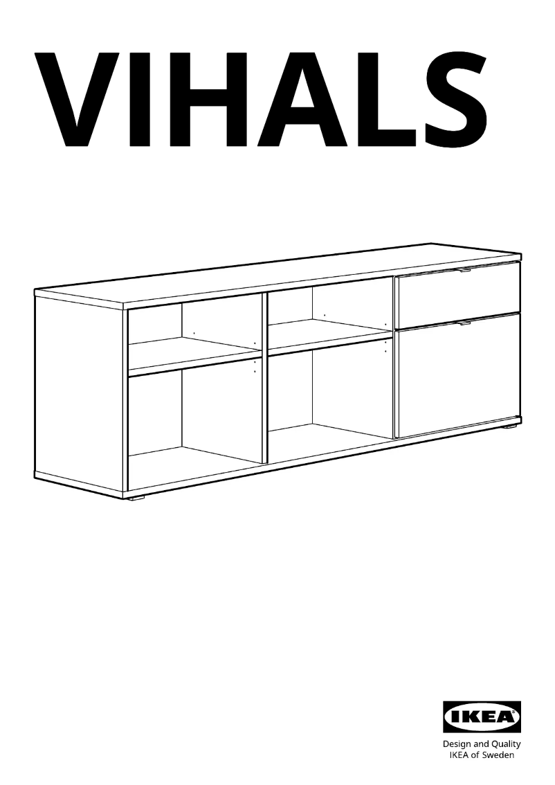 Page 1 de la notice Manuel utilisateur Ikea VIHALS 004.832.96