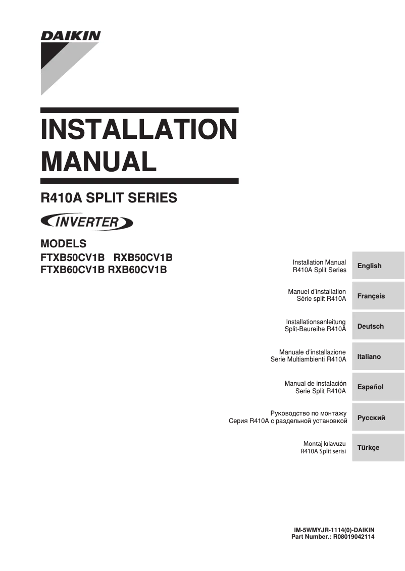 Image de la première page du manuel de l'appareil RXB25C2V1B