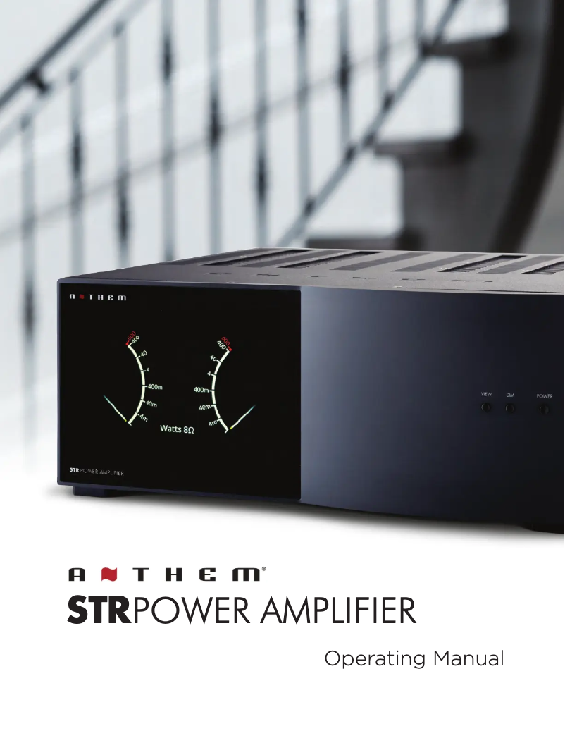 Image de la première page du manuel de l'appareil STR Power Amplifier