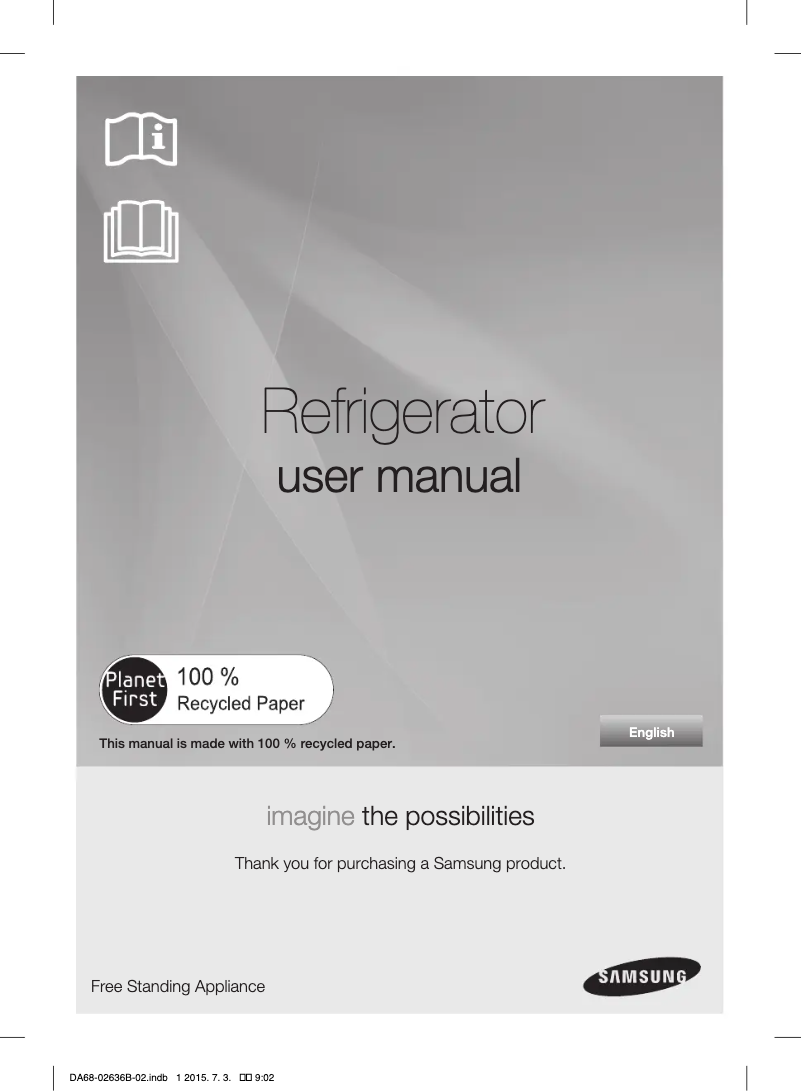 Page n°1 - Manuel utilisateur Samsung RT81KAPN