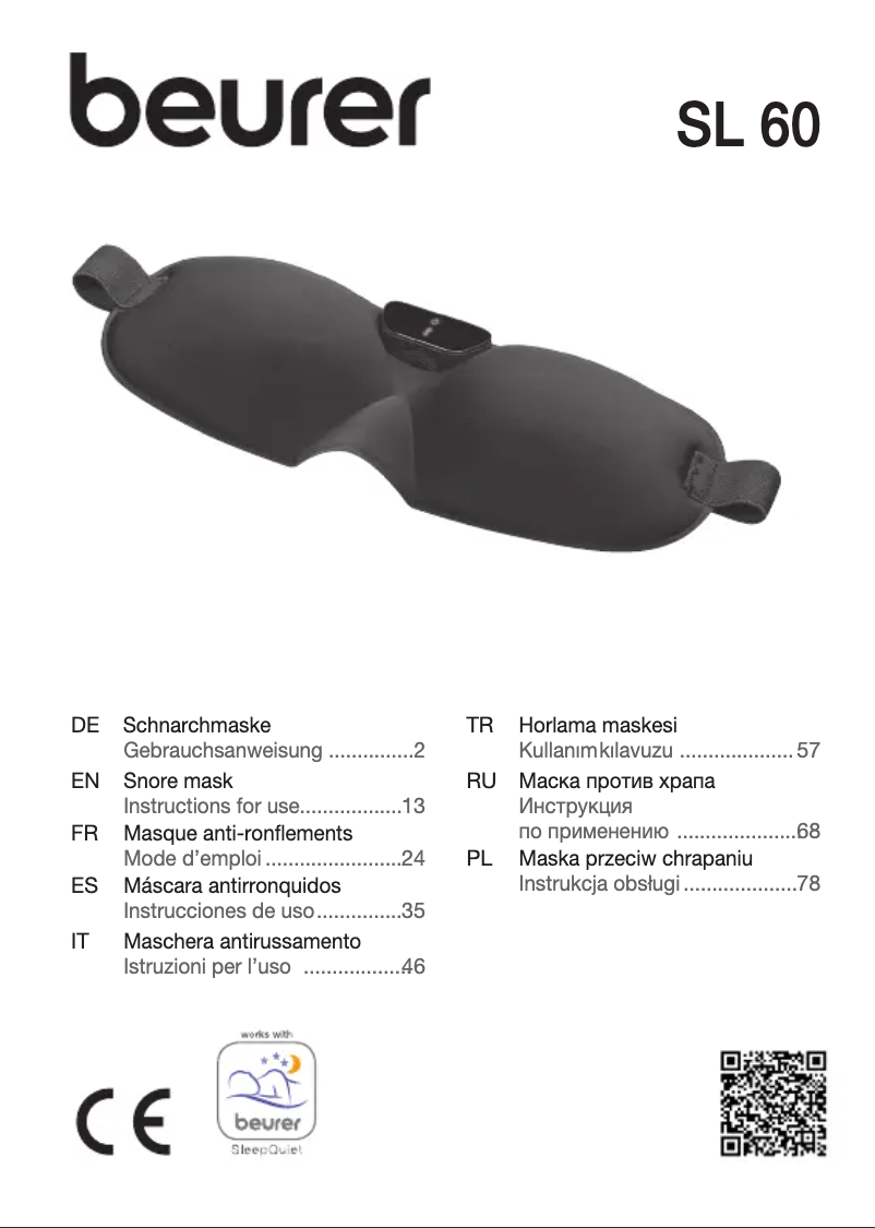 Page 1 de la notice Manuel utilisateur Beurer SL 60