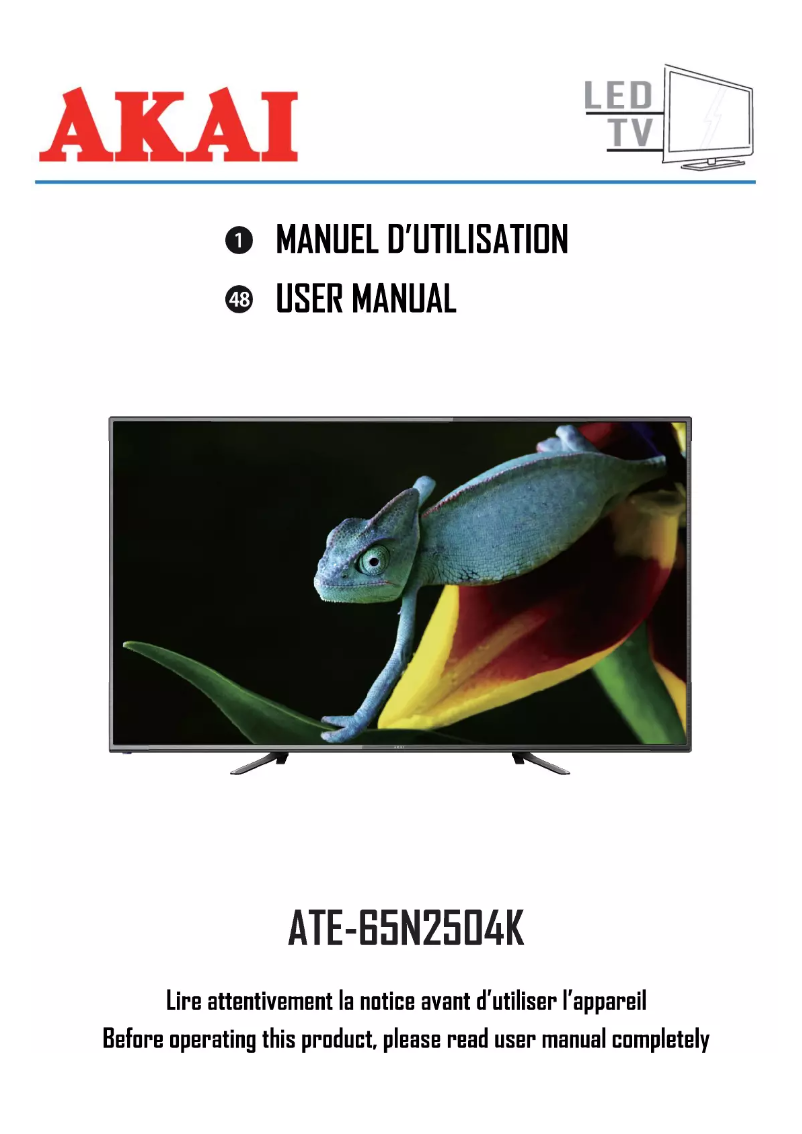 Page 1 de la notice Manuel utilisateur AKAI ATE-65N2504K
