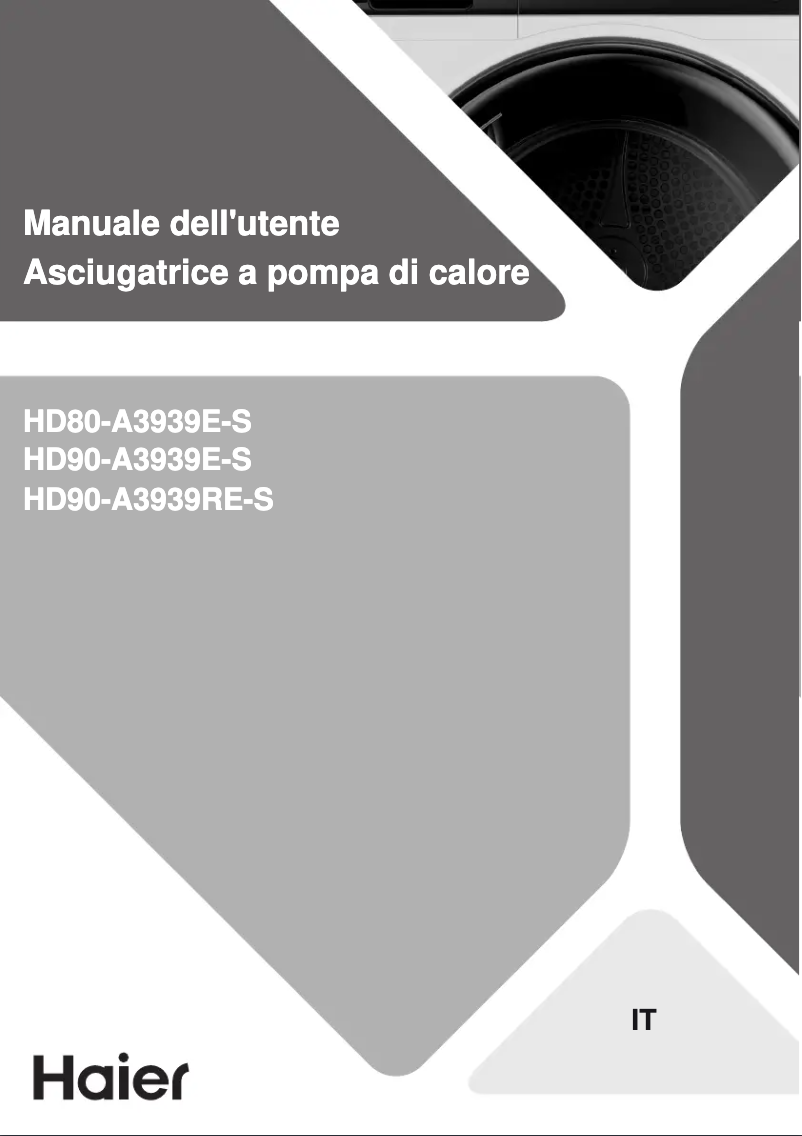 Page 1 of the manual Energy Label Haier HD80-A3959