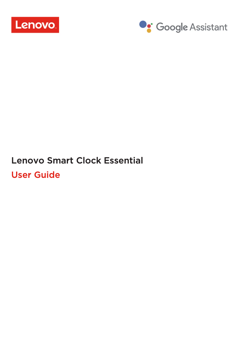 Image de la première page du manuel de l'appareil Smart Clock Essential CD-4N341Y