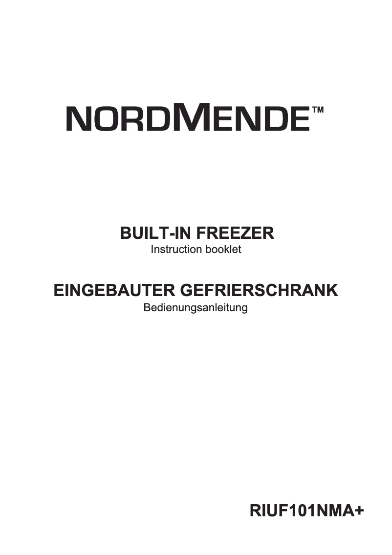 Page 1 de la notice Manuel utilisateur Nordmende RIUF101NMA