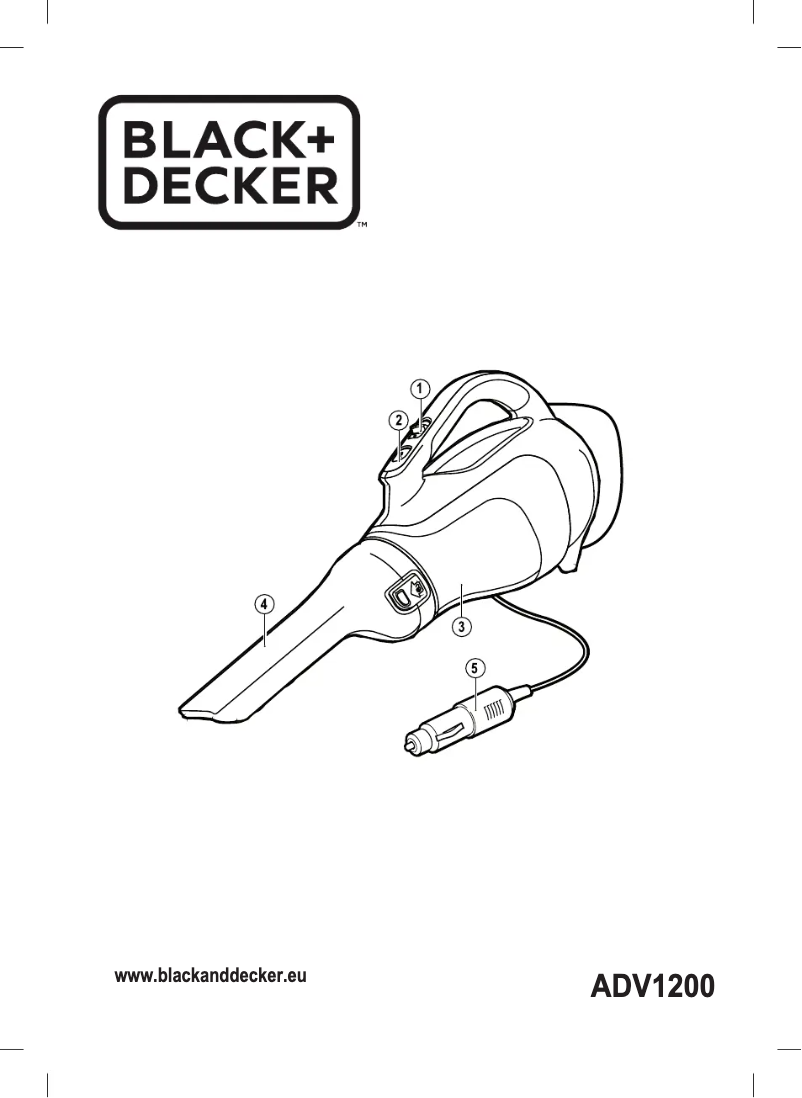 Page n°1 - Manuel utilisateur Black & Decker Dustbuster ADV1200