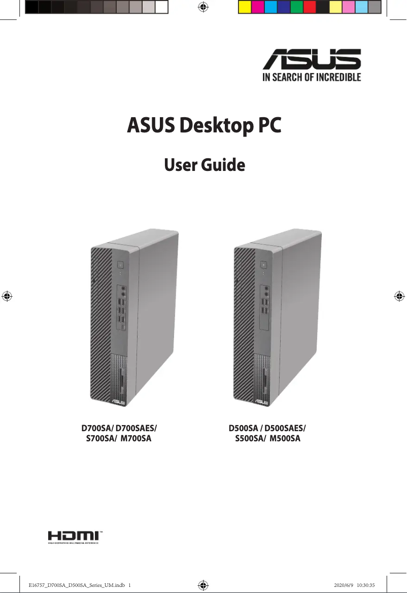 Page n°1 - Manuel utilisateur Asus ExpertCenter D500SA