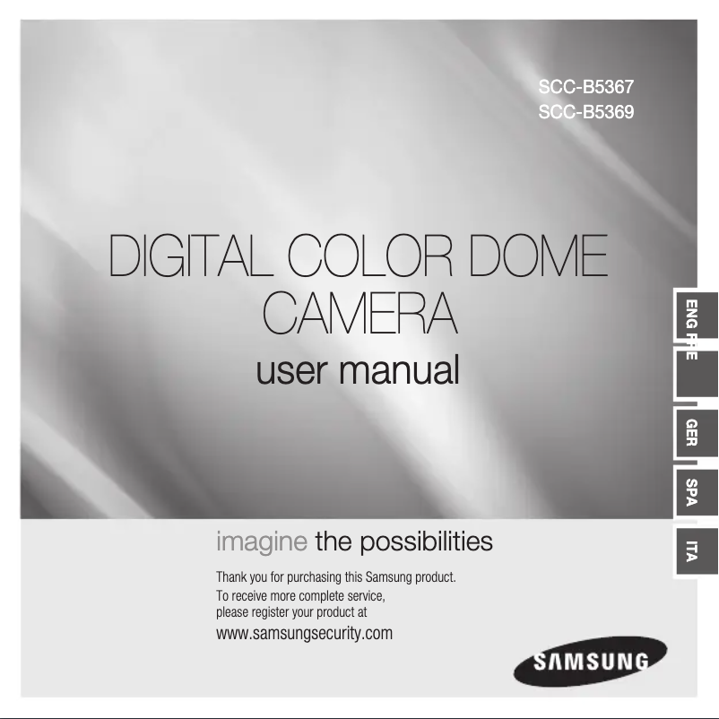 Image de la première page du manuel de l'appareil SCC-B5367P