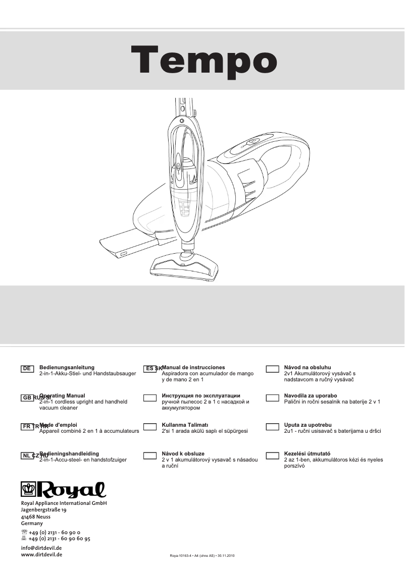 Page 1 de la notice Manuel utilisateur Dirt Devil M686-1