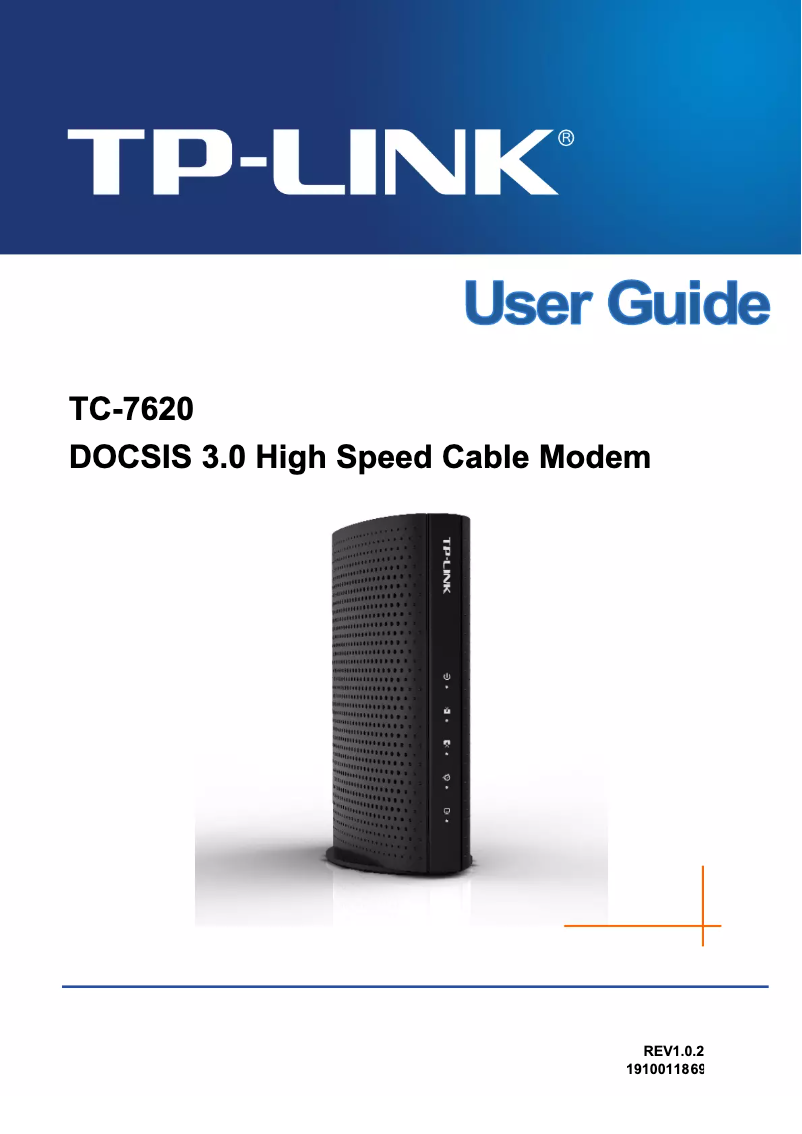 Page n°1 - Guide d'installation TP-Link TC-7620