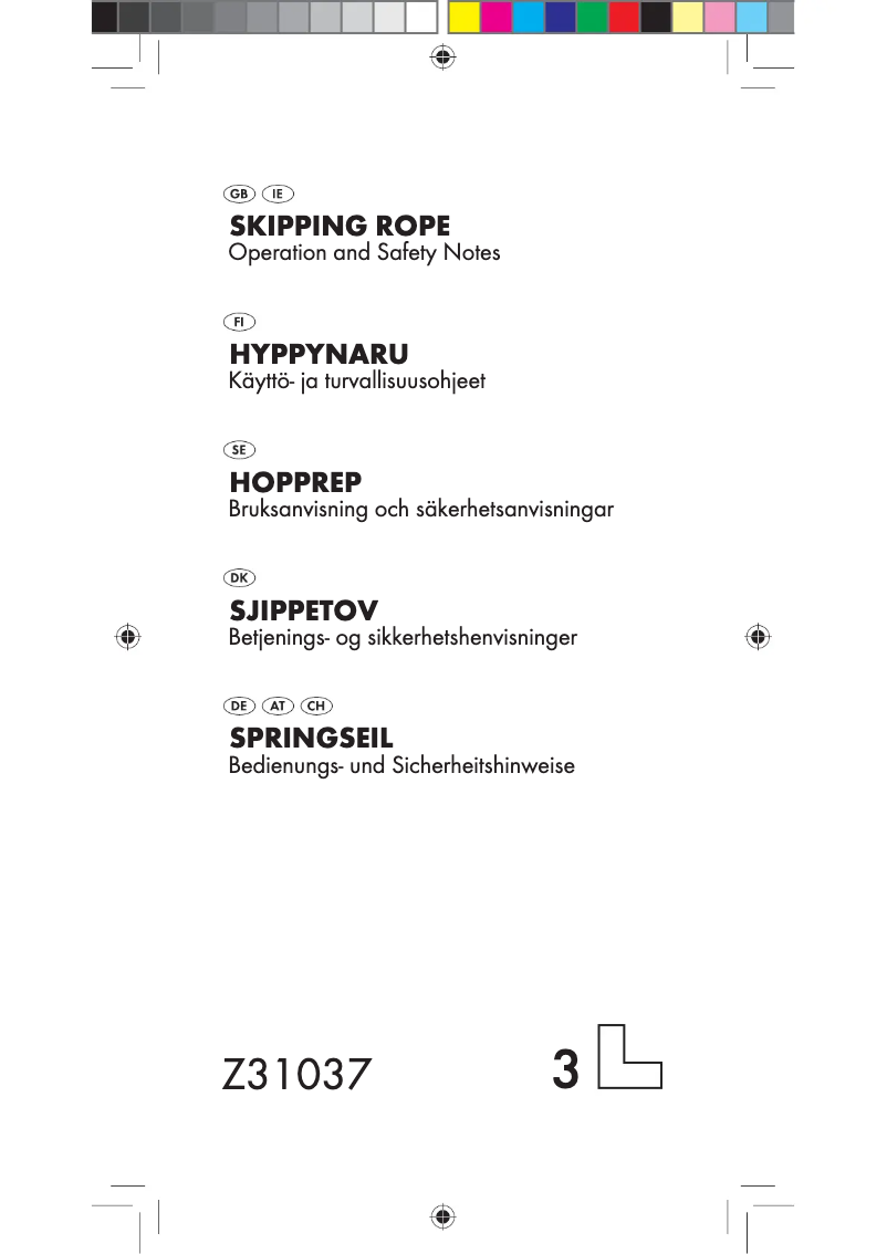 Page 1 de la notice Manuel utilisateur Crivit Z31037