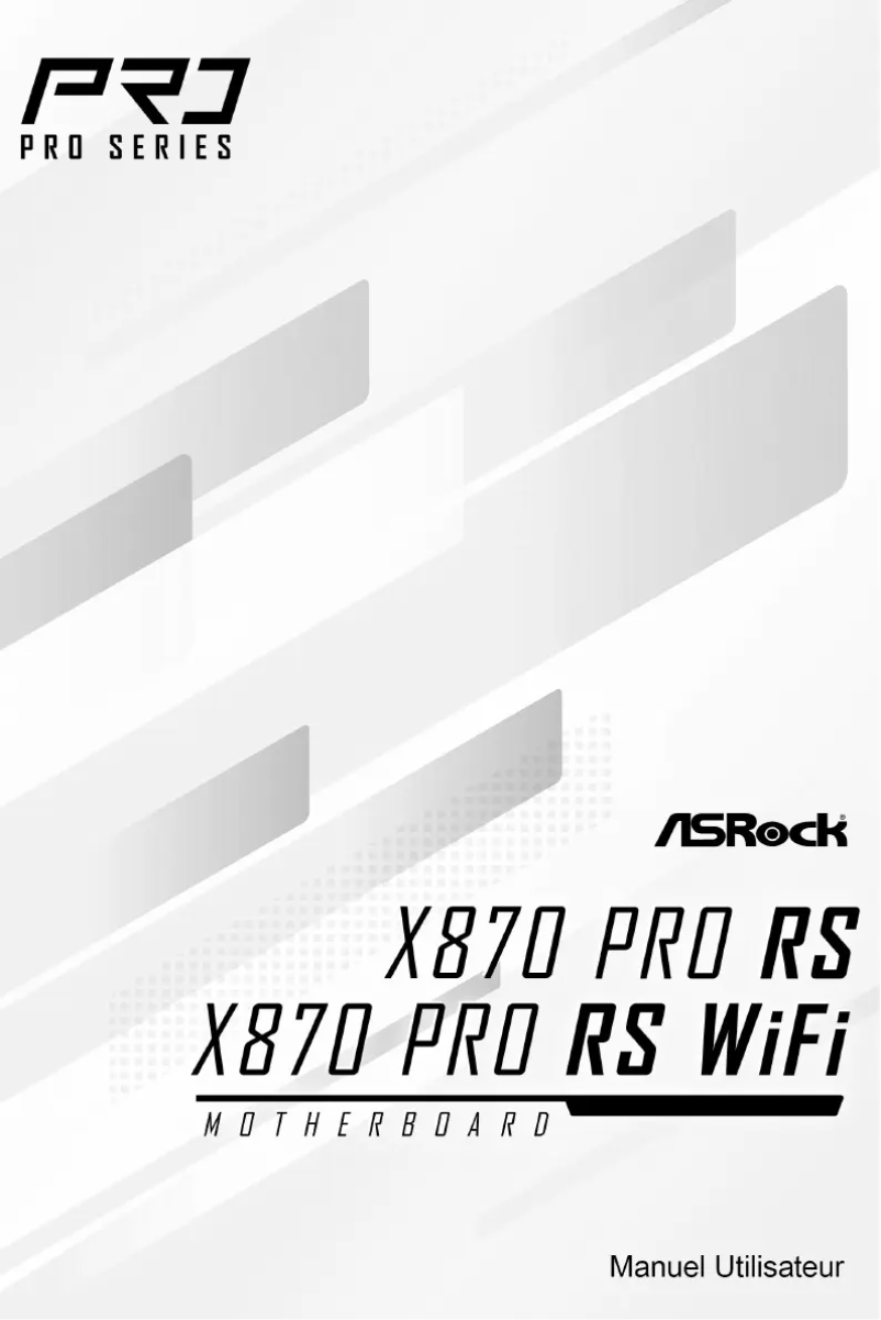 Page n°1 - Manuel utilisateur Asrock X870 Pro RS WiFi