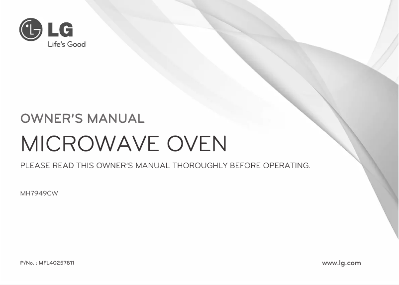 Page 1 de la notice Manuel utilisateur LG MH7949CW