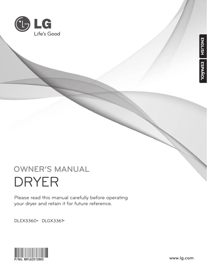 Page n°1 - Manuel utilisateur LG DLGX3361W