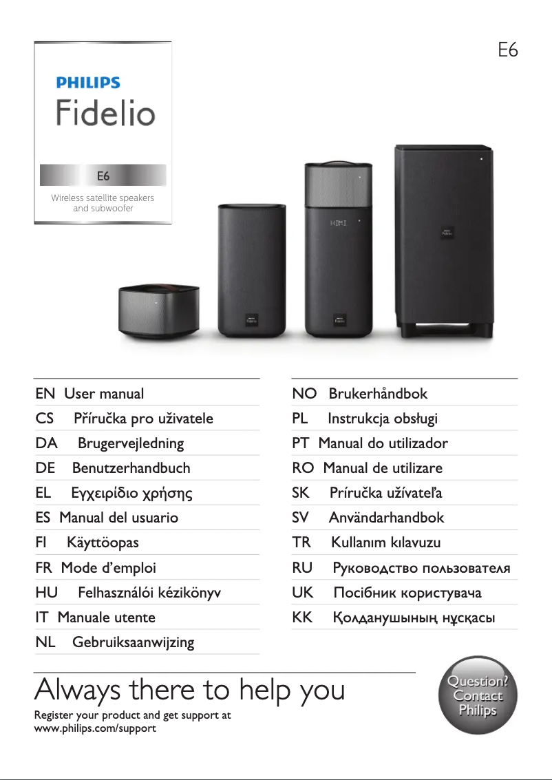 Image de la première page du manuel de l'appareil Fidelio E6