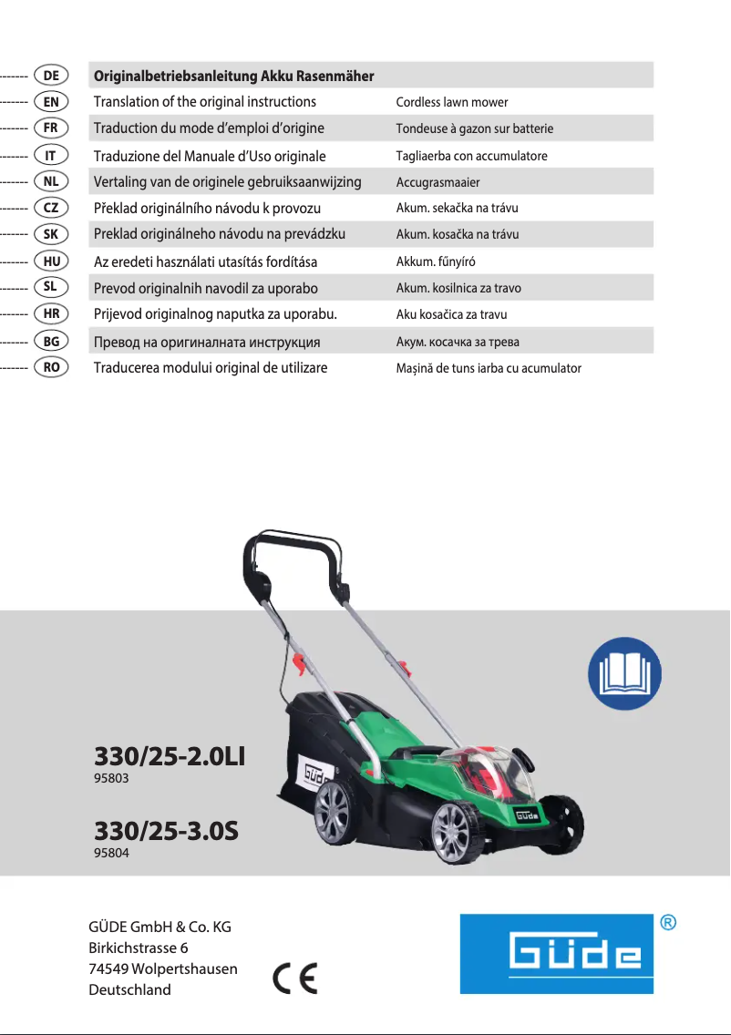Page n°1 - Manuel utilisateur Güde 330/25-3.0 S
