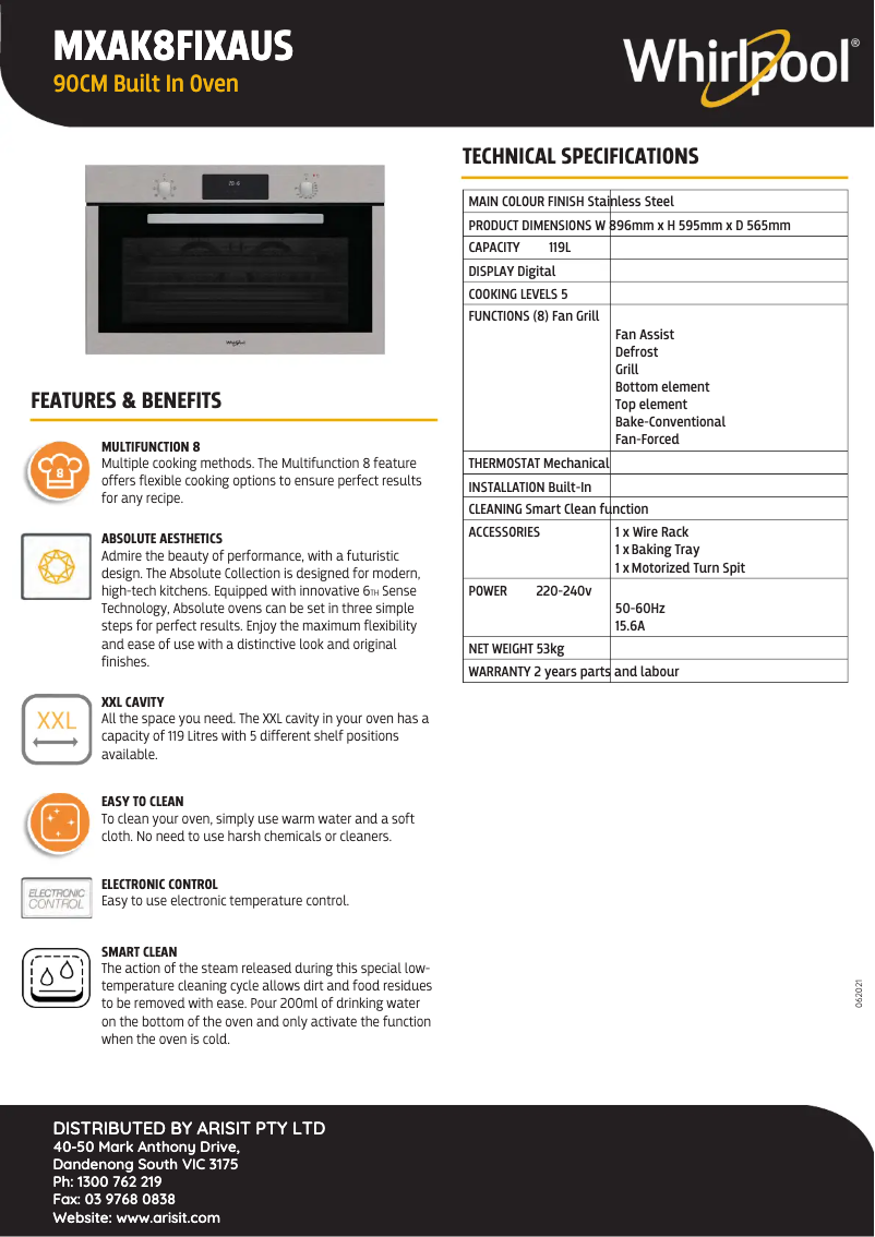 Image de la première page du manuel de l'appareil MXAK8FIXAUS