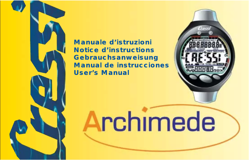 Image de la première page du manuel de l'appareil Archimede I