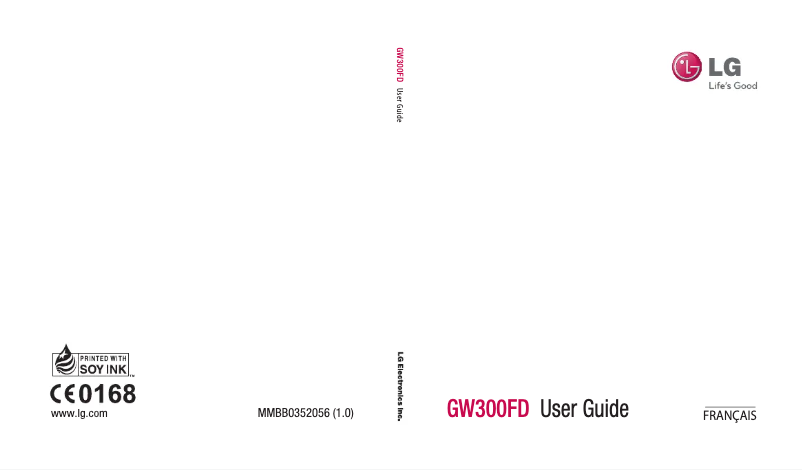 Page 1 de la notice Manuel utilisateur LG GW300FD
