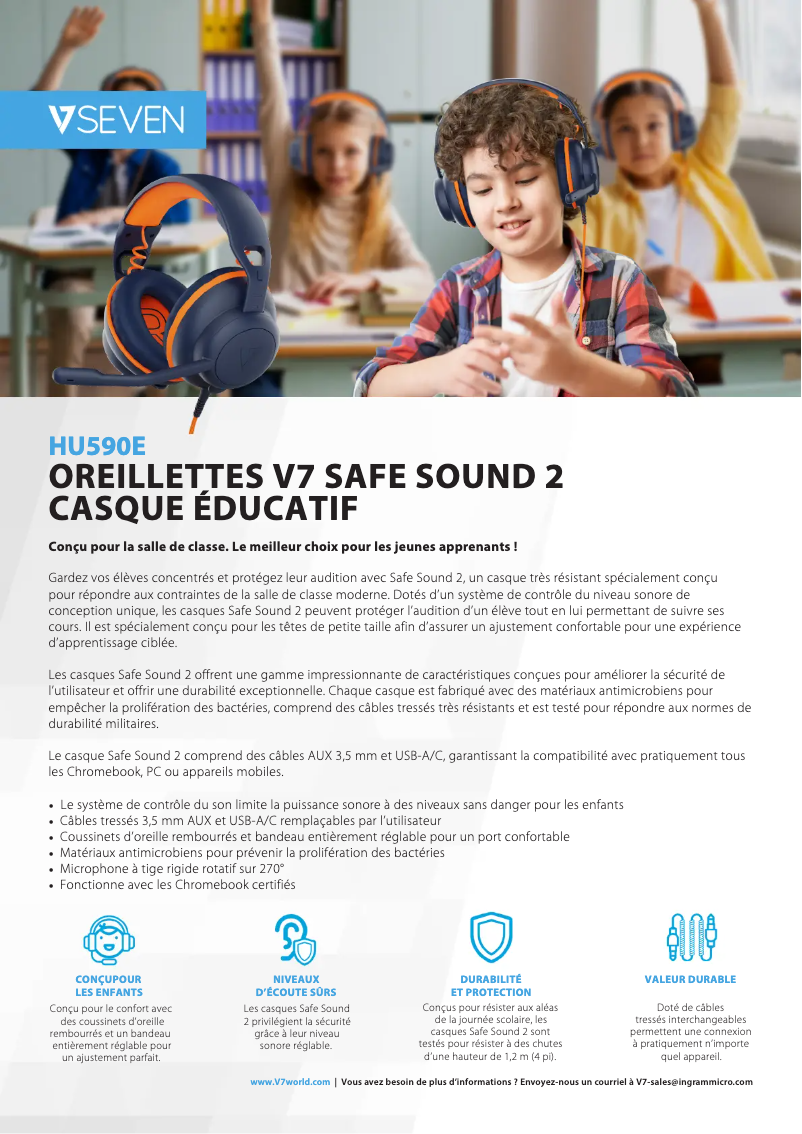 Página 1 del manual Ficha técnica V7 HU590E