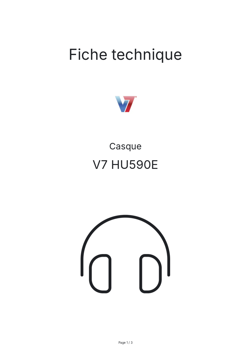 Image de la première page du manuel de l'appareil HU590E