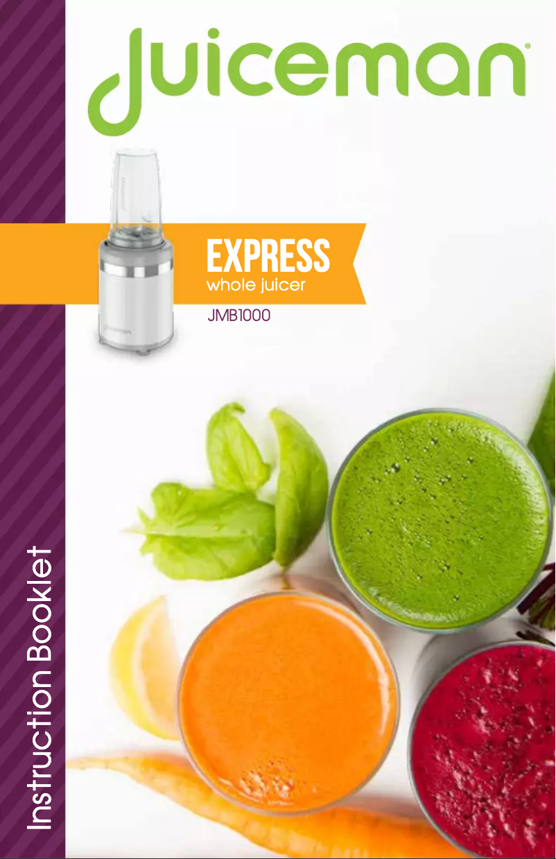 Page 1 de la notice Manuel utilisateur Juiceman Express JMB1000