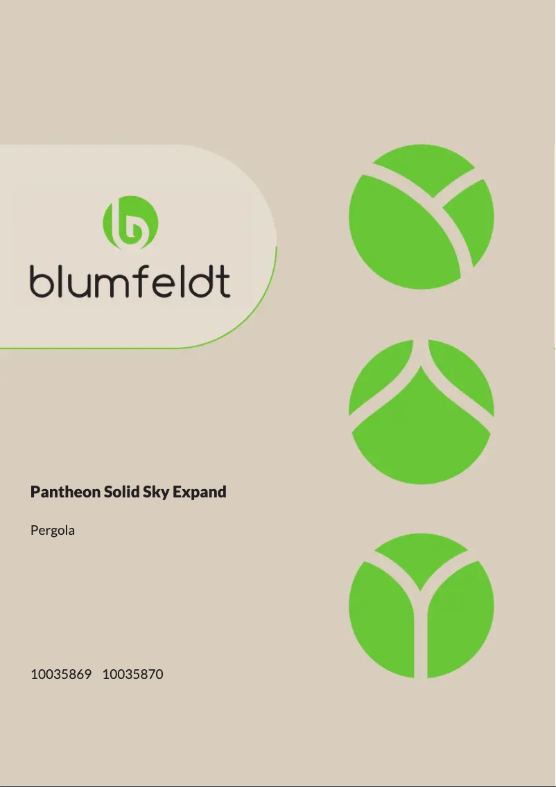 Page 1 de la notice Manuel utilisateur Blumfeldt Pantheon Solid Sky Expand