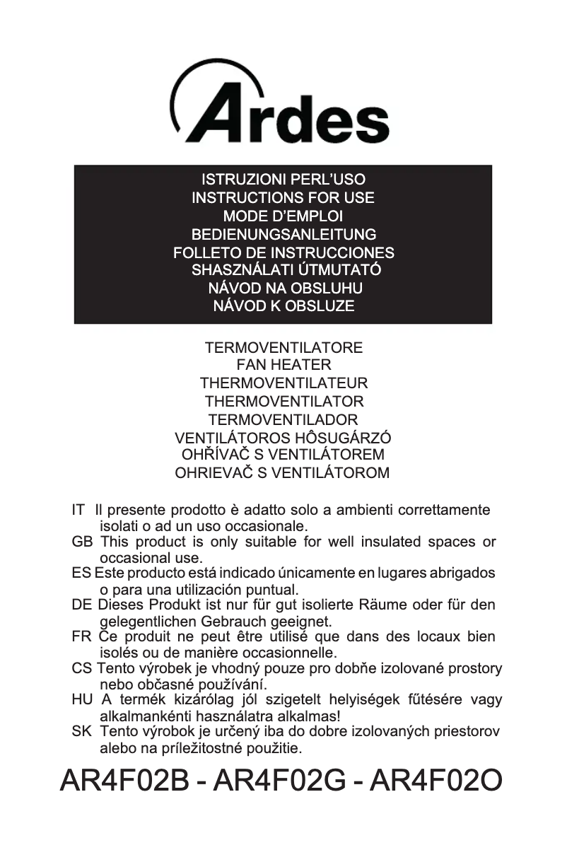 Página 1 del manual Manual de usuario Ardes AR4F02S