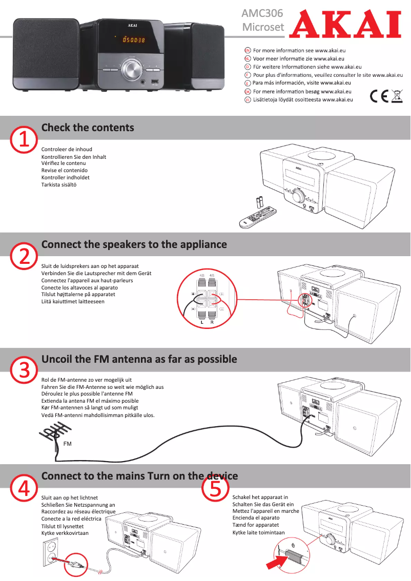 Page 1 de la notice Manuel utilisateur AKAI AMC306