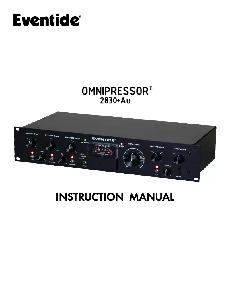 Page 1 de la notice Manuel utilisateur Eventide Omnipressor
