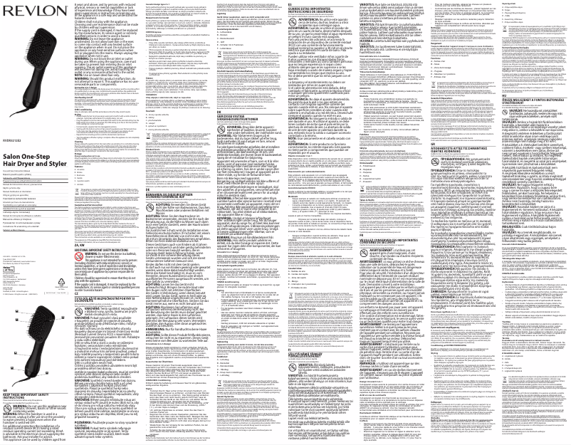 Page 1 de la notice Manuel utilisateur Revlon Pro Collection RVDR5212