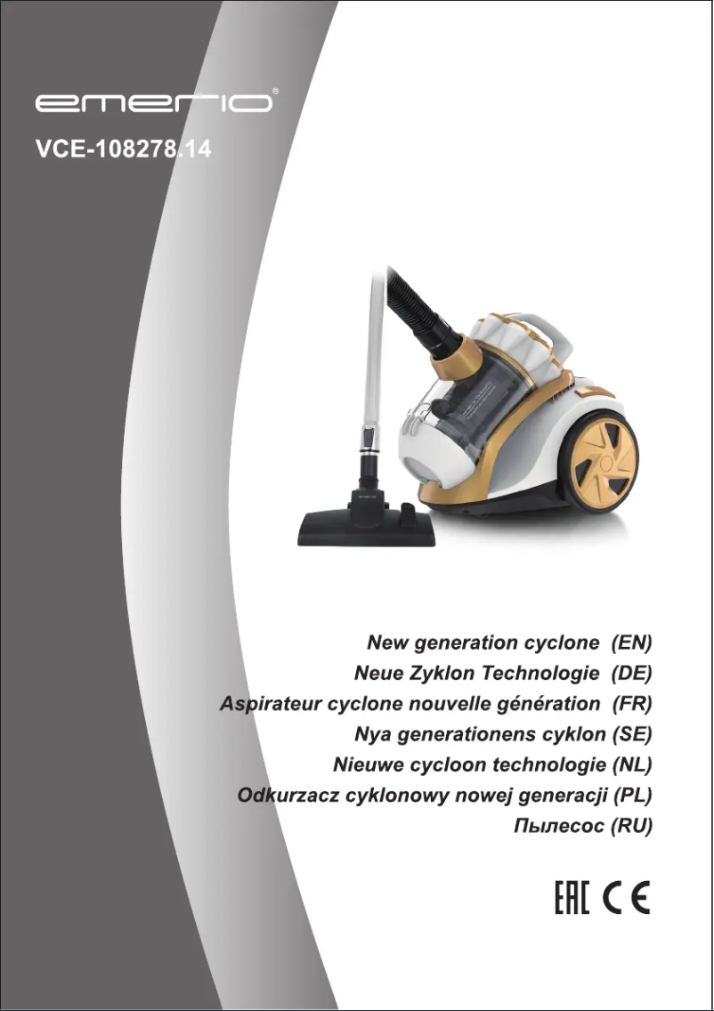 Imagen de la primera página del manual del dispositivo VCE-108278.14