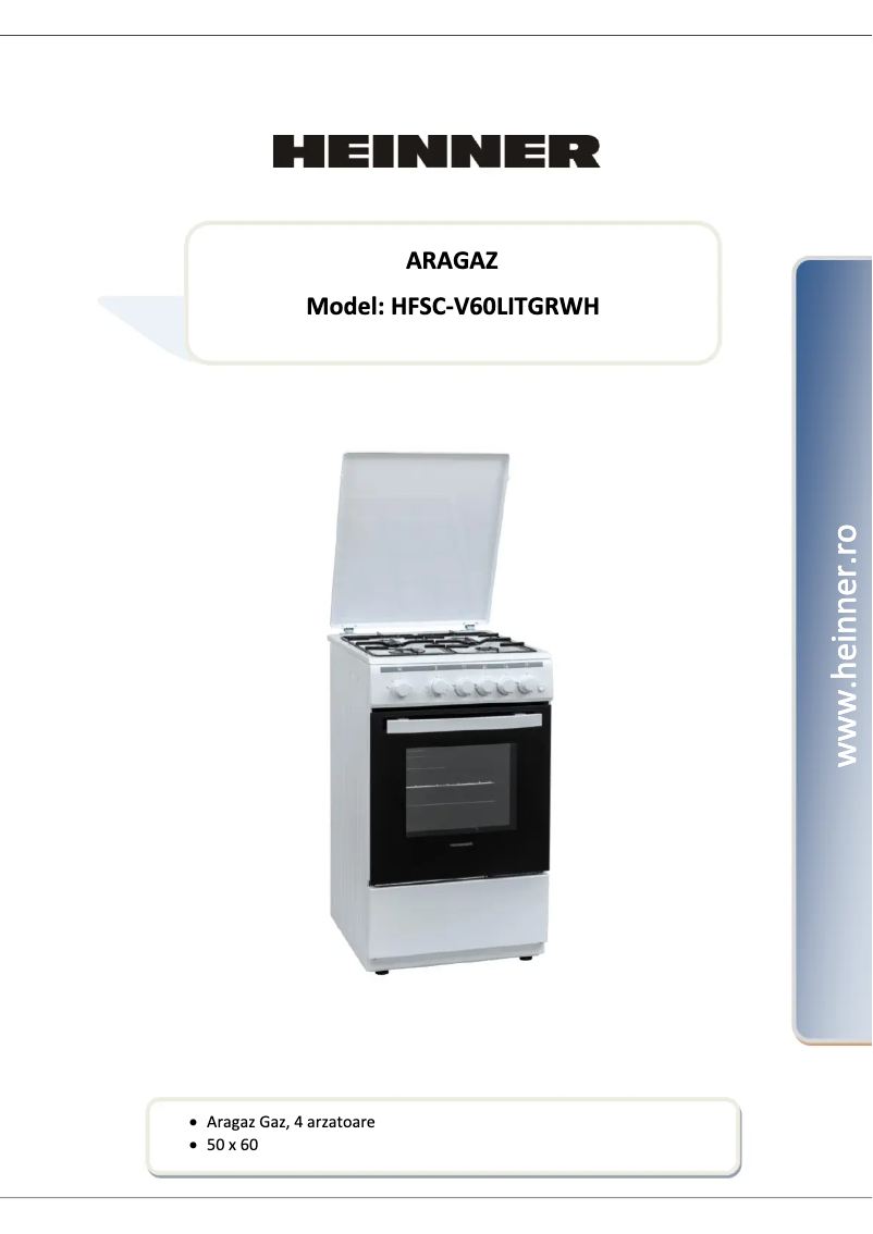 Image de la première page du manuel de l'appareil HFSC-V60LITGRWH