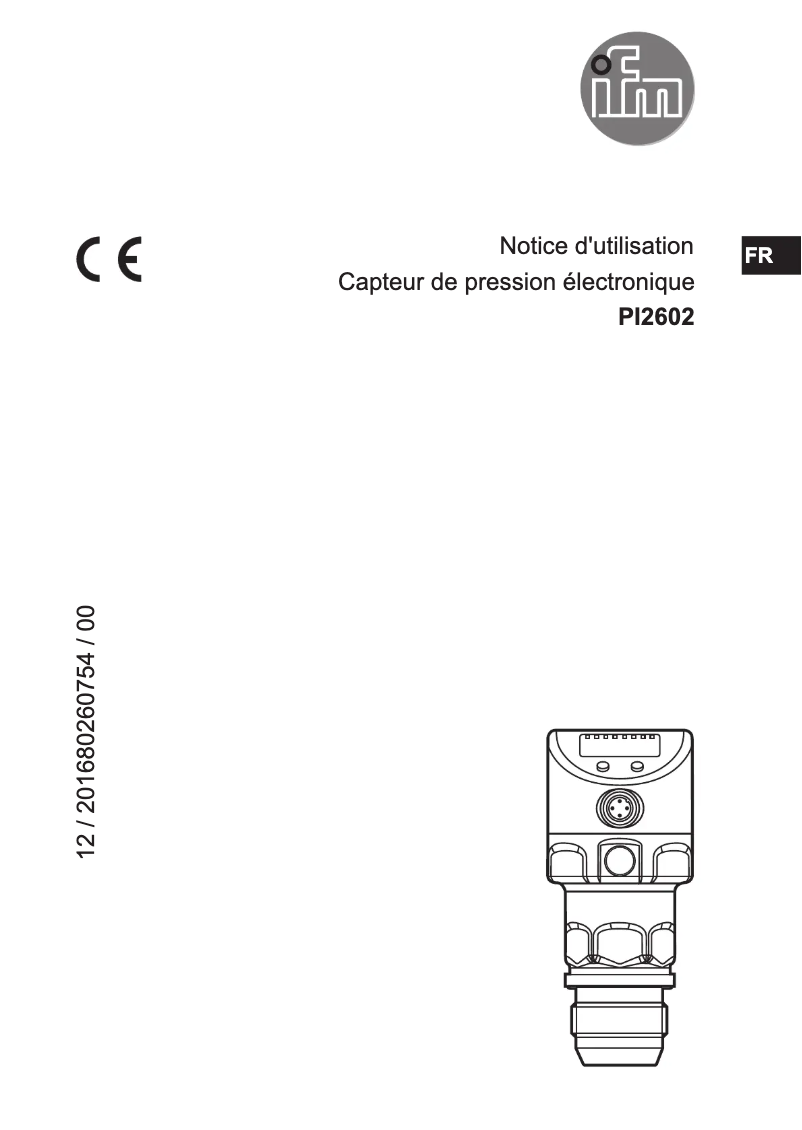 Page n°1 - Manuel utilisateur IFM PI2602