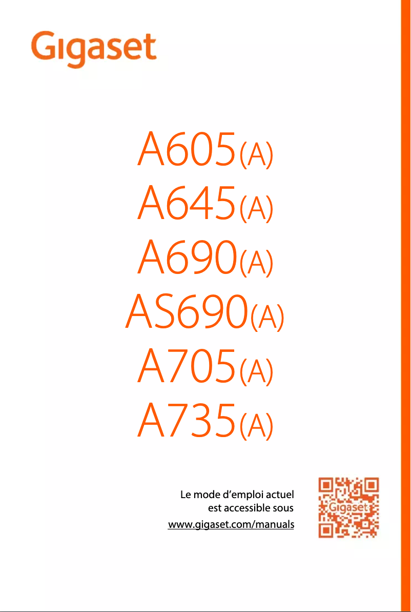 Page n°1 - Manuel utilisateur Gigaset A705