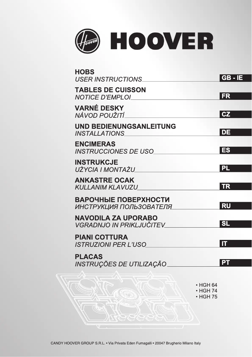 Image de la première page du manuel de l'appareil HGH64SQCP X