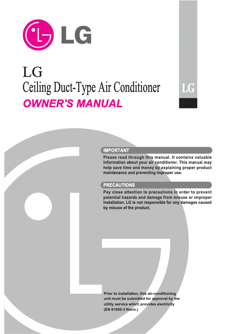 Page 1 de la notice Manuel utilisateur LG TBNH186HSS0