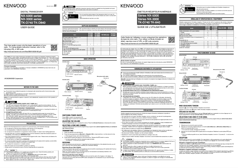 Page n°1 - Manuel utilisateur Kenwood NX-5700