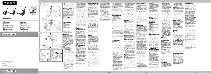 Page 1 de la notice Manuel utilisateur Zoofari IAN 285997