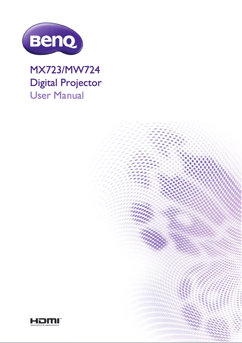 Page n°1 - Mode d'emploi BenQ MW724