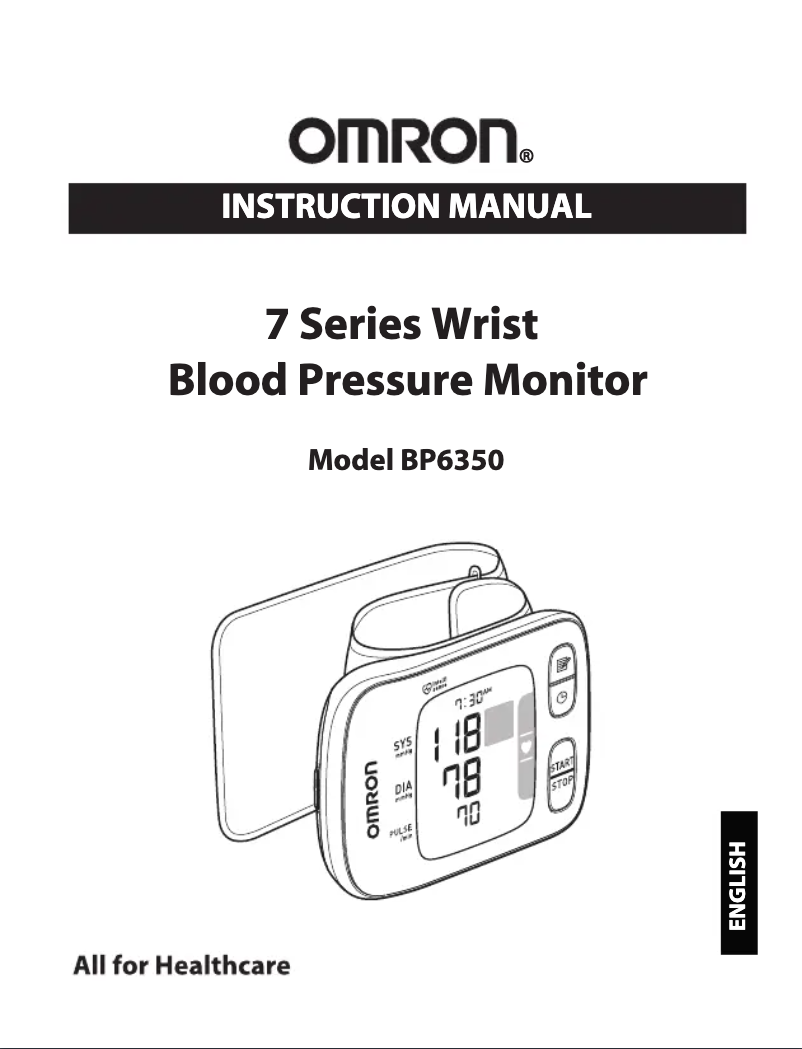 Page 1 de la notice Manuel utilisateur Omron BP6350