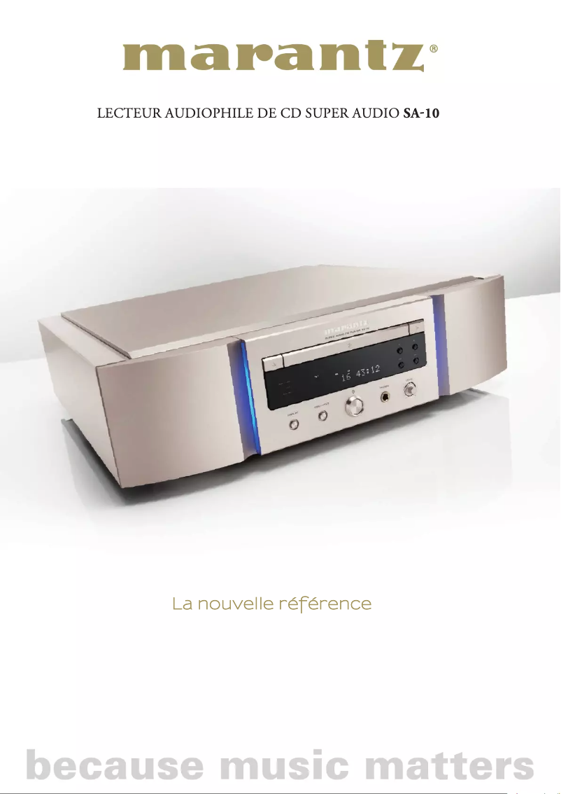 Page 1 de la notice Fiche technique Marantz SA-10