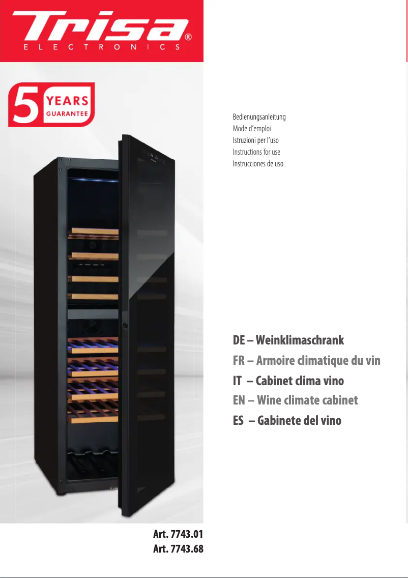 Image de la première page du manuel de l'appareil 7743