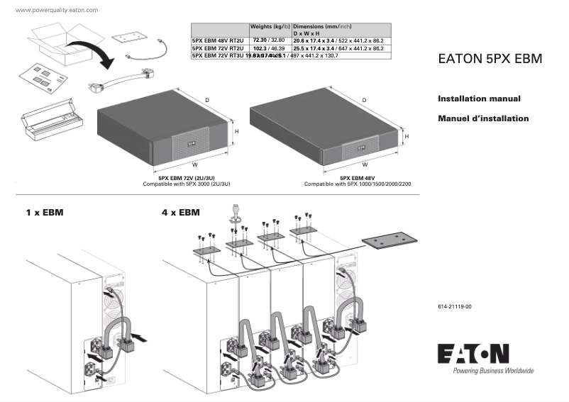 Página 1 del manual Manual de usuario Eaton 5PX 3000VA 2U