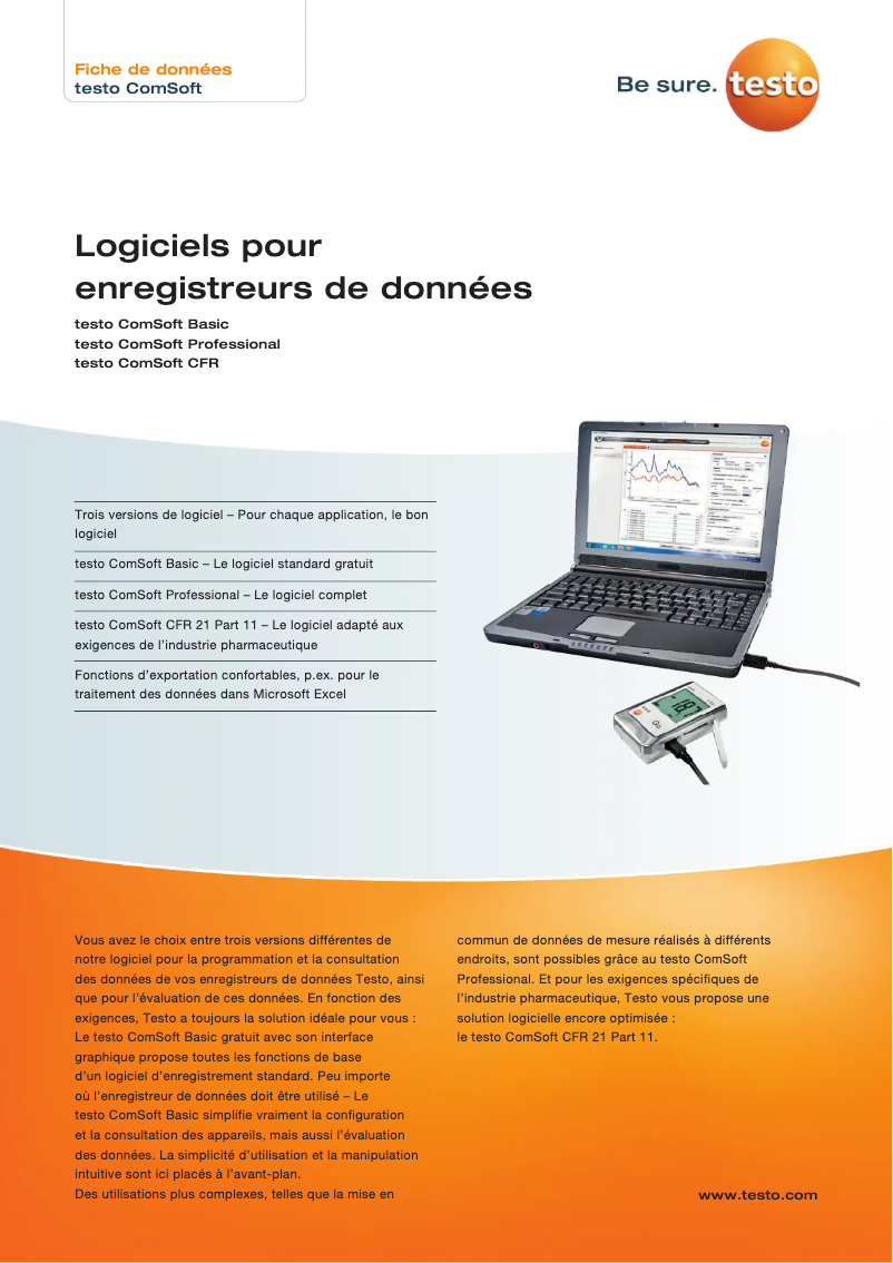 Page 1 de la notice Fiche technique Testo 635-2