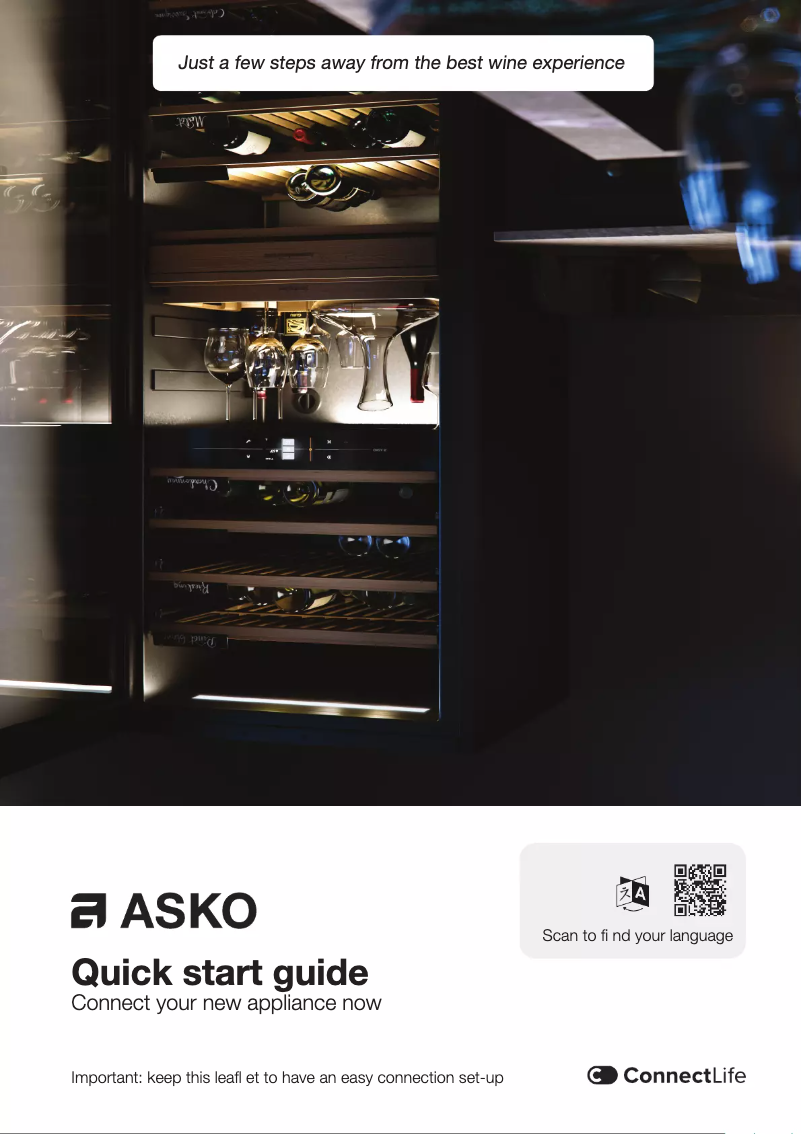 Page 1 de la notice Guide de démarrage rapide Asko WCN111942G