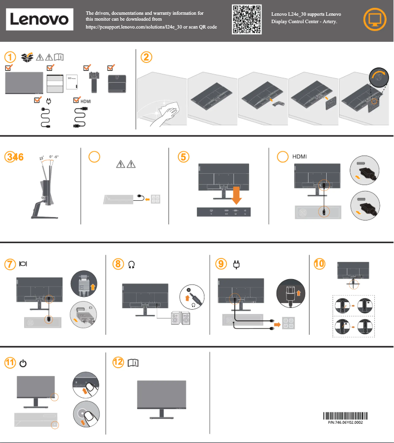 Page n°1 - Manuel utilisateur Lenovo L24e-30