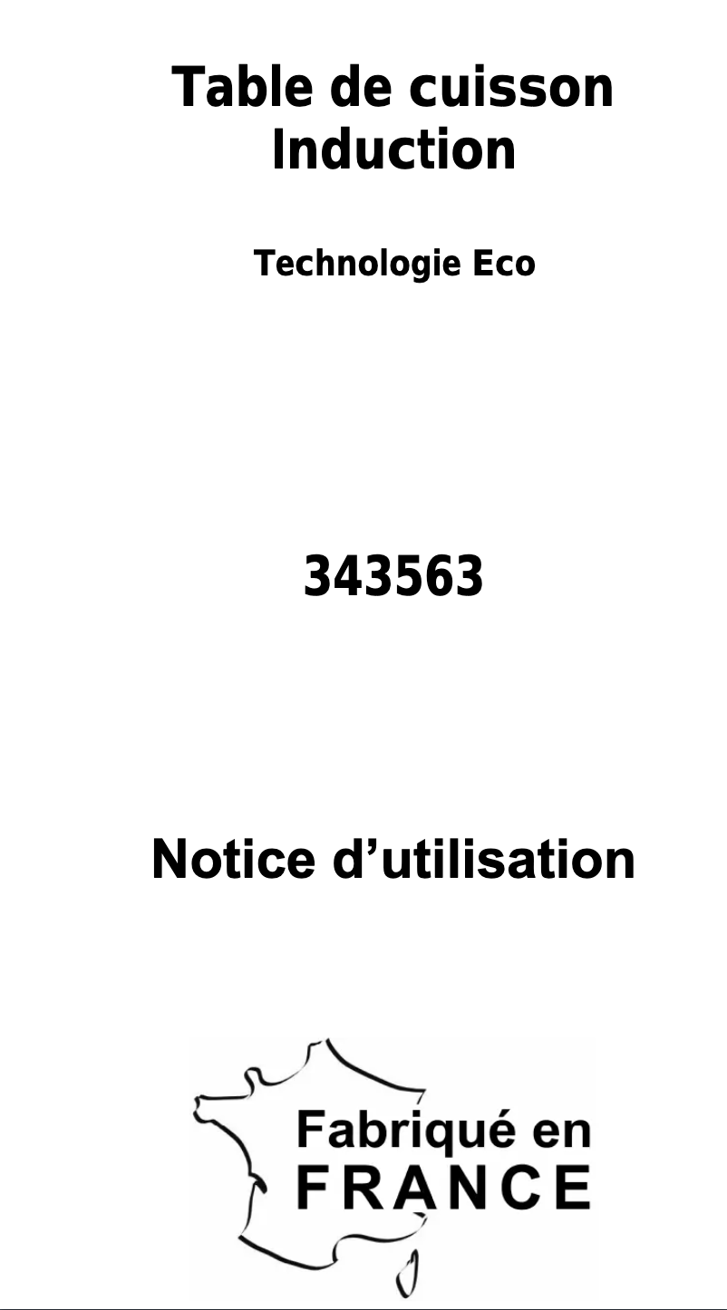 Page 1 de la notice Manuel utilisateur Brico Dépôt 343563