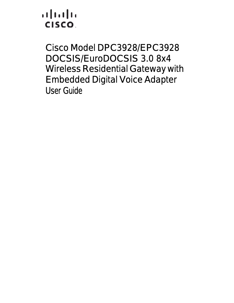 Page 1 de la notice Manuel utilisateur Cisco EPC3928