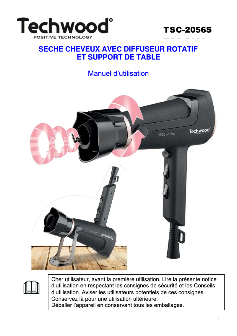 Image de la première page du manuel de l'appareil TSC-2056S